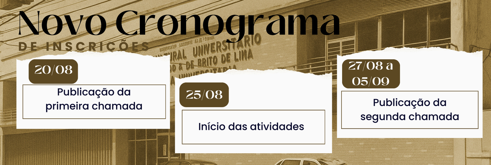 Novo cronograma