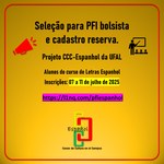 Seleção para bolsista PFI bolsista e cadastro reserva