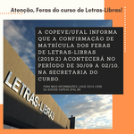 Confirmação de Matrícula dos Feras.