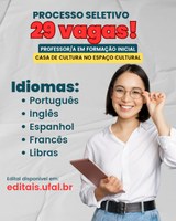 29 bolsas: Prorrogação das inscrições até 30/06/2023