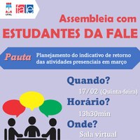 Assembleia com discentes da FALE