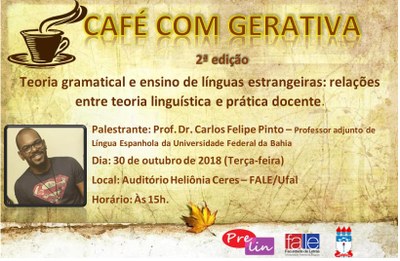 Professor Dr. Carlos Felipe Pinto, da Universidade Federal da Bahia, é convidado da segunda edição do evento | nothing