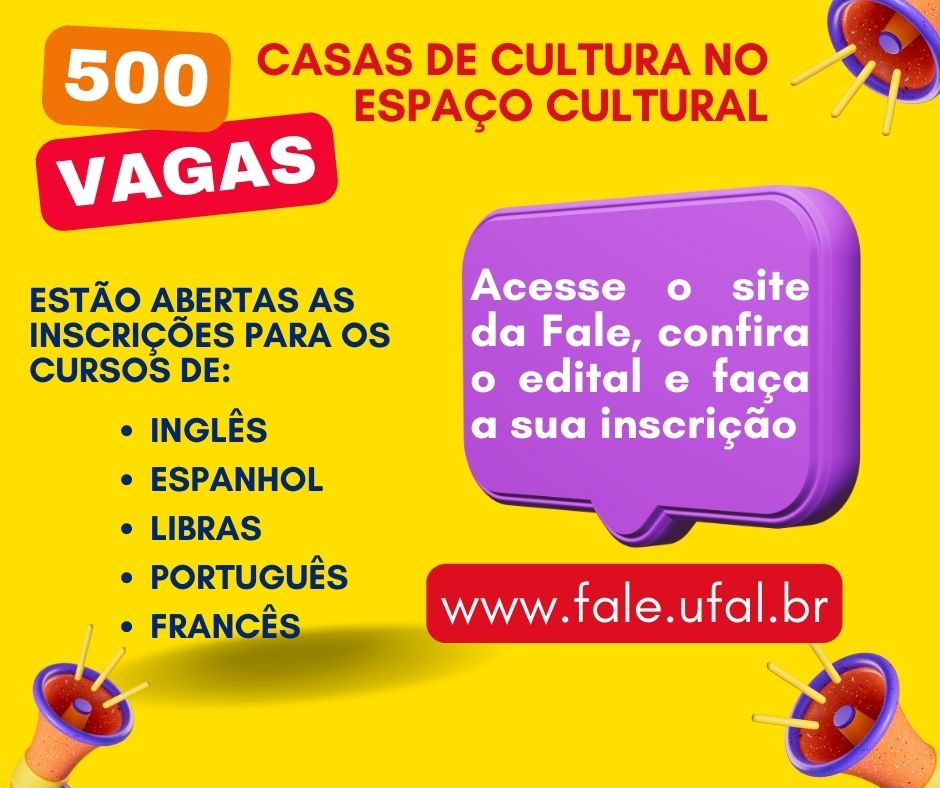 Projeto de Ensino ofertas aulas de inglês e espanhol - Campus Sertão