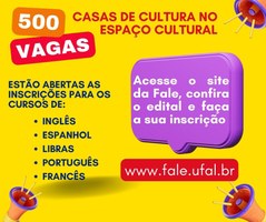 Cursos de idiomas das Casas de Cultura no Espaço Cultural
