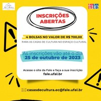 Processo Seletivo para 4 bolsas na Casa de Cultura no Espaço Cultural